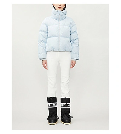 Shop Cordova Mont Blanc Cropped Shell-down Jacket In Moonless+night