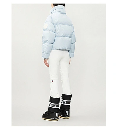 Shop Cordova Mont Blanc Cropped Shell-down Jacket In Moonless+night