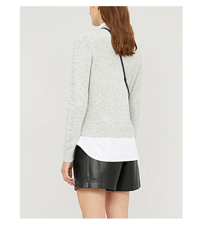 TED BAKER LISSIAH RUFFLE-NECK KNITTED JUMPER 