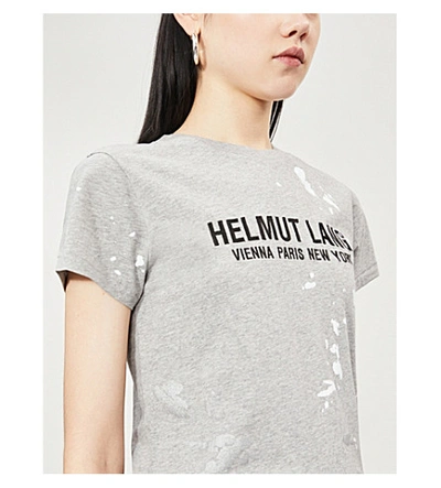 Shop Helmut Lang Baby Painter Cotton-jersey T-shirt In Precision+heather