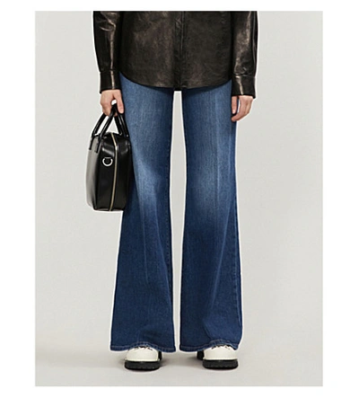 Shop Frame Le Palazzo Flared High-rise Jeans In Darby