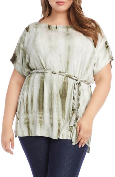 Shop Karen Kane Belted Tie Dye Tunic Top In T/ D