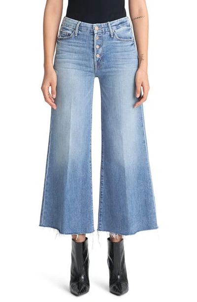 Shop Mother The Pixie Roller High Waist Crop Wide Leg Jeans In Lets Kick It