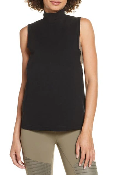 Shop Alo Yoga Move Mock Neck Tank In Black