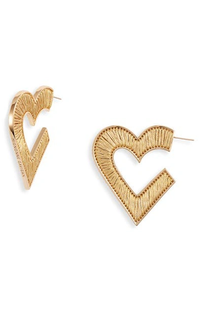 Shop Mignonne Gavigan Fiona Heart Earrings In Gold/ Gold
