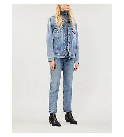 Shop Agolde Ripley Mid-rise Denim Jeans In Forfeit