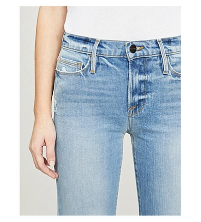 Shop Frame Le Nouveau Straight High-rise Jeans In Mirada Rips