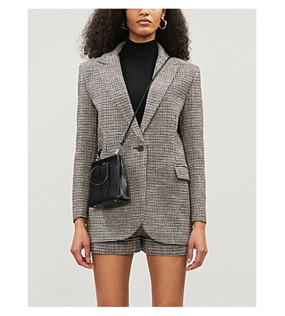 Maje Gregor Checked Woven Blazer In Grey ModeSens