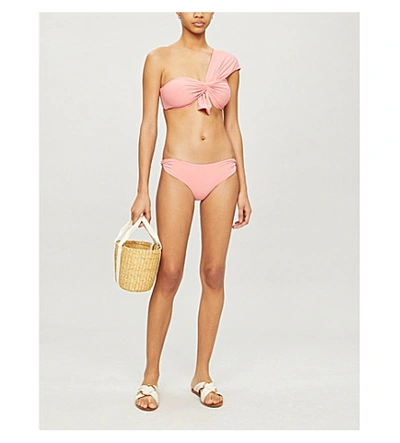 Shop Marysia Venice Knot-detail Bikini Top In Coral