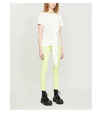 Shop J Brand Alana Skinny Mid-rise Jeans In Forsythia