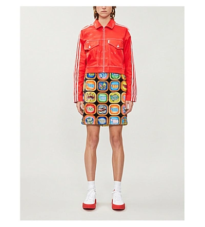 Adidas Originals Adidas X Fiorucci Graphic-print Recycled Polyester And  Cotton-blend Jacket In Red | ModeSens