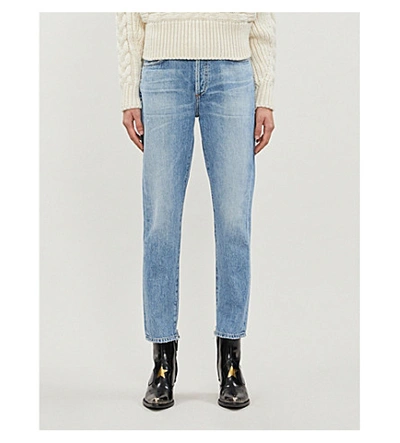 Shop Citizens Of Humanity Liya Slim-fit Tapered High-rise Jeans In Soundtrack