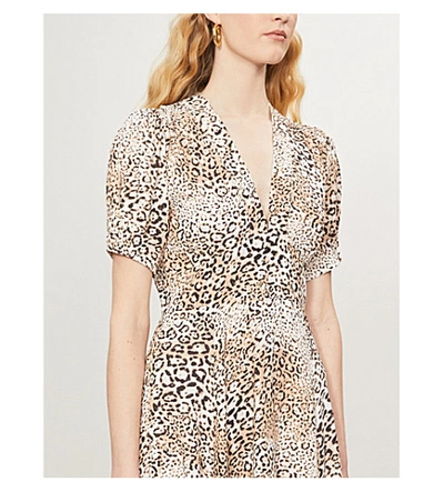 Shop Faithfull The Brand Meadows Leopard-print Rayon Midi Dress In Signe+animal