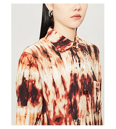 Shop Nanushka Celes Abstract-print Woven Shirt In Tie Dye