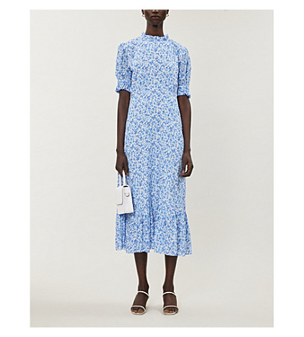 Ghost Solene Floral Print Maxi Dress In