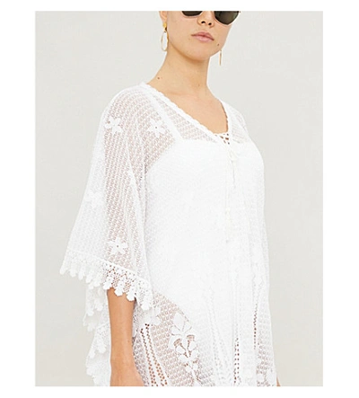Shop Melissa Odabash Cindy Cotton-blend Kaftan In White