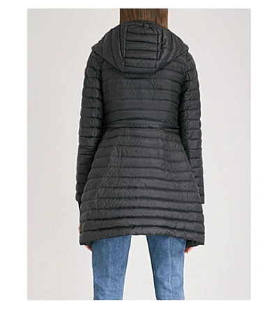 Shop Moncler Barbel Hooded Quilted Shell Coat In Black