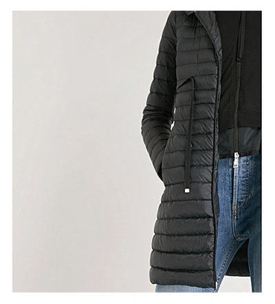Shop Moncler Barbel Hooded Quilted Shell Coat In Black