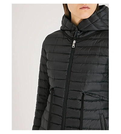 Shop Moncler Barbel Hooded Quilted Shell Coat In Black