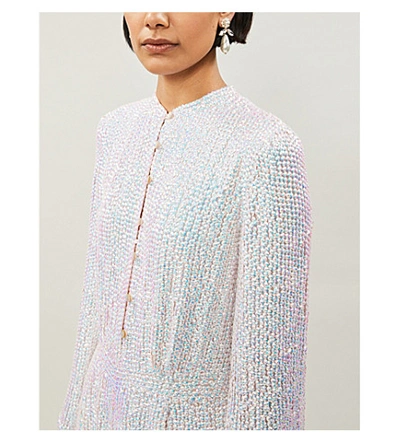 Shop Temperley London Constellation Sequinned Embellished Jumpsuit In Iridescent