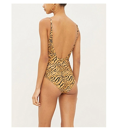 Shop Vix Madalena Tiger-print Swimsuit In Tiger+black