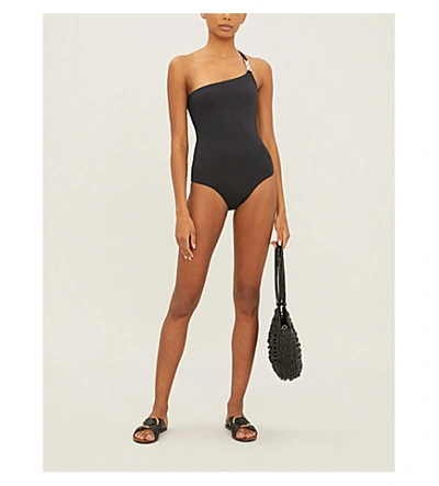 Shop Melissa Odabash Seychelles Halterneck One-piece Swimsuit In Black