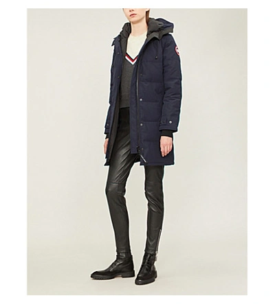 Shop Canada Goose Shelburne Shell And Down Parka Coat In Military+green
