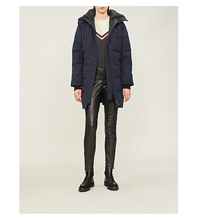 Canada Goose Shelburne Shell And Down Parka Coat In Military+green