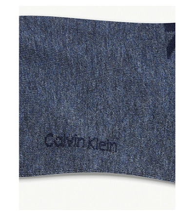 Shop Calvin Klein Callie Logo Socks Pack Of Two In 98 Cham Htr/dneim Htr
