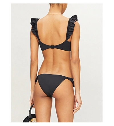 Shop Zimmermann Bonita Frilled Bikini In Noir