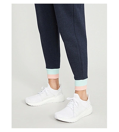 Shop Lndr Trouble Cotton-jersey Jogging Bottoms In Navy+marl