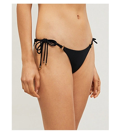 Shop Agent Provocateur Malisa Side-tie Bikini Bottoms In Black