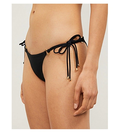 Shop Agent Provocateur Malisa Side-tie Bikini Bottoms In Black