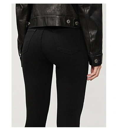 Shop J Brand Womens Seriously Black Dellah Skinny High-rise Jeans 25