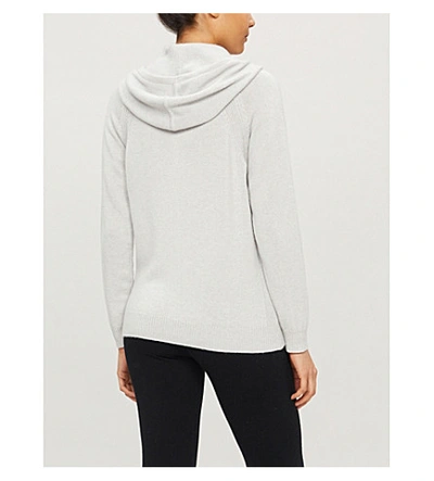 Shop Derek Rose Daphne Cashmere Hoody In Silver