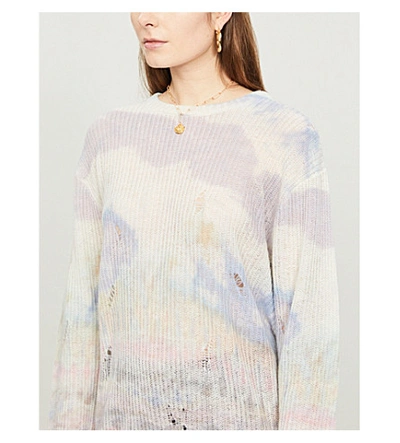 Shop Amiri Tie-dye Cashmere Jumper In Multi