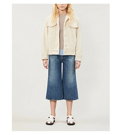 Shop Citizens Of Humanity Emily Wide-leg High-rise Organic Cotton Denim Culottes In Favourite