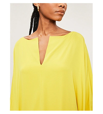 Shop The Row Enrico V-neck Silk Maxi Dress In Citron