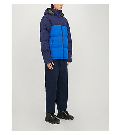 Shop Polo Ralph Lauren Padded Shell-down Jacket In Cruise Navy/ Blue Saturn