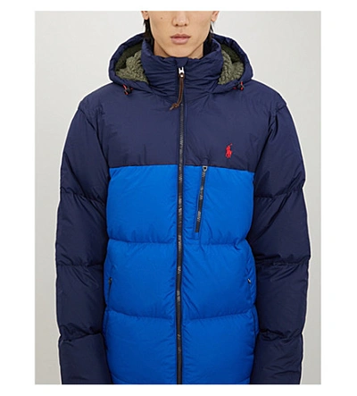 Shop Polo Ralph Lauren Padded Shell-down Jacket In Cruise Navy/ Blue Saturn