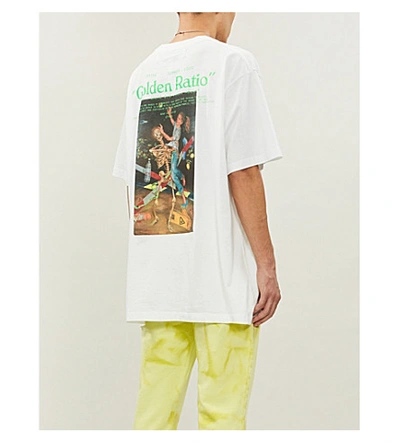 Shop Off-white Graphic-print Cotton-jersey T-shirt In White