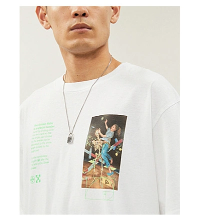 Shop Off-white Graphic-print Cotton-jersey T-shirt In White