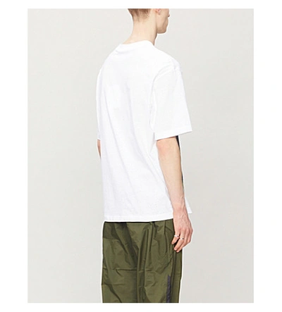 Shop Acne Studios Horse-print Cotton-jersey T-shirt In Optic+white