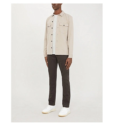 Shop Citizens Of Humanity Bowery Slim-fit Stretch-cotton Trousers In Dk Choco