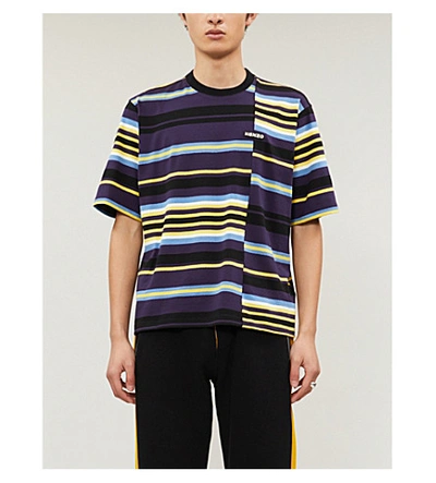 Shop Kenzo Oversized Striped T-shirt In Aubergine