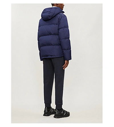 Shop Polo Ralph Lauren Jackson Duck Down-padded Shell Jacket In Cruise Navy