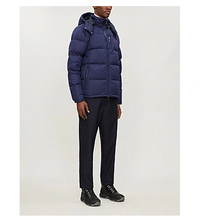 Shop Polo Ralph Lauren Water-repellent Shell-down Jacket In Cruise+navy