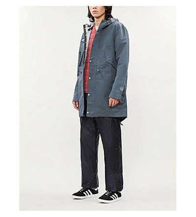 Shop Adidas Statement Rossendale Parka Shell Coat In Bold Onix