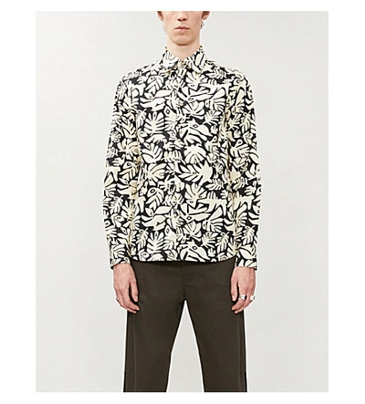 Shop Marni Regular-fit Graphic-print Cotton Shirt In Multi