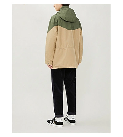 Shop Adidas Statement Belthron Hooded Canvas Jacket In Hemp
